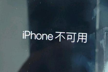 三角镇苹果服务网点分享锁屏界面显示“iPhone 不可用”如何解决 