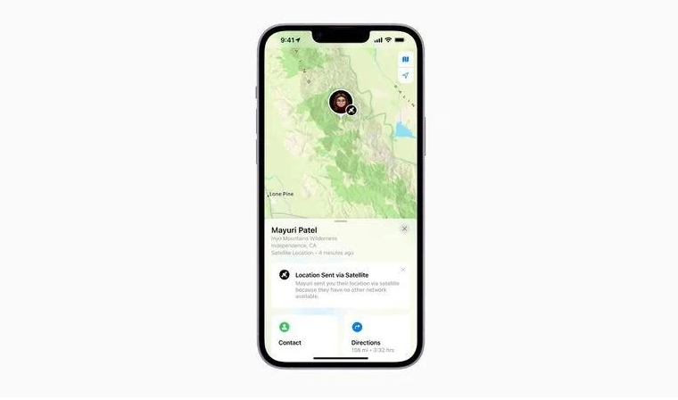 三角镇苹果14维修分享iPhone14系列中 FindMy功能通过卫星分享位置方法教程 